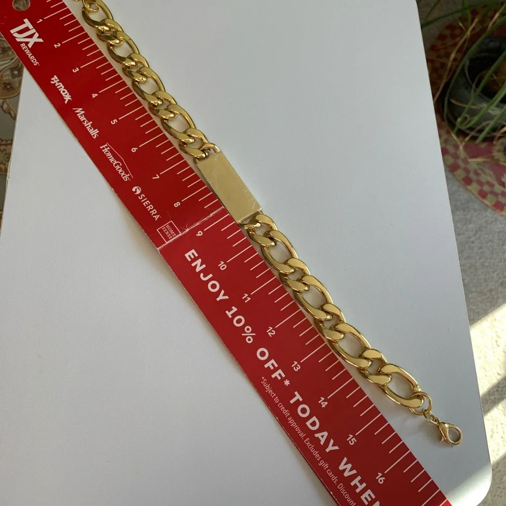 Very Large Cuban Style Gold plated Chain Necklace